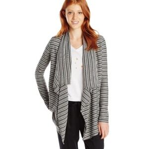 O'Neill *NWOT* Black & White Striped Open Cascade Cardigan Long Sleeve XL
